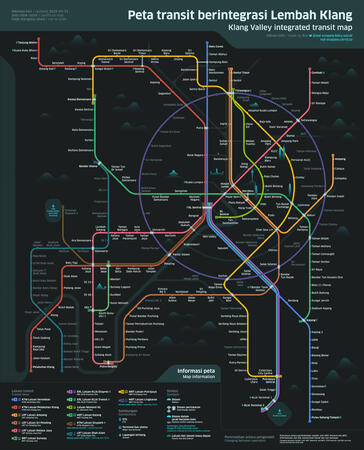 Klang Valley integrated transit map dark (GTIC mapmaking contest)