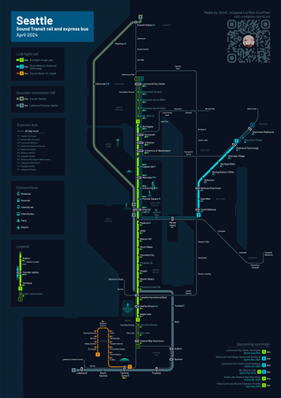 Sound Transit current and under construction routes