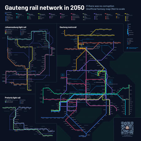 Gauteng rail network in 2050 (GTIC mapmaking contest)