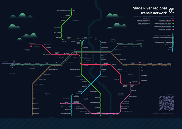 Slade River regional transit map