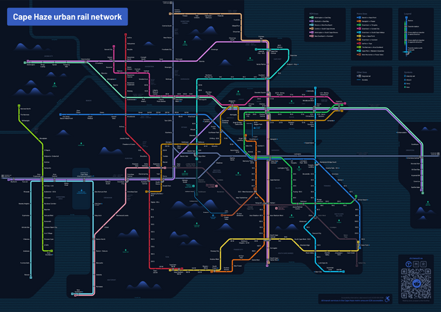 Cape Haze urban rail map