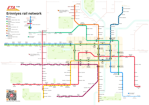 Erinniyes rail map